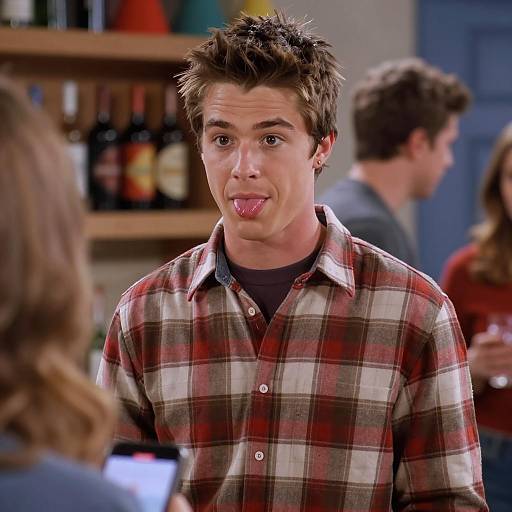 Young Man with Focus and Playfulness