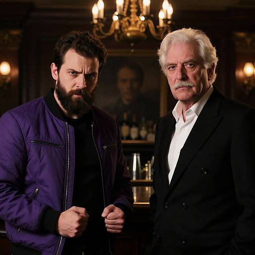 Intense Conversation in a Dim Bar