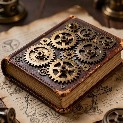 Steampunk Book Art with Gears