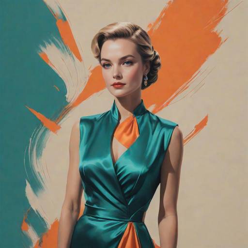 Glamorous Satin Portrait with Vibrant Duotones