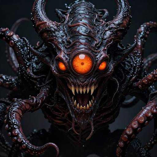 Sinister Beholder with Glowing Eyes