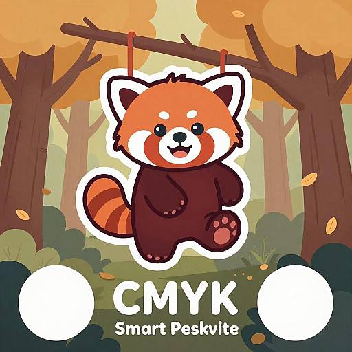 Playful Red Panda Logo Design