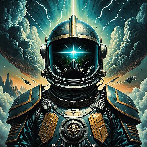 Sci-Fi Bounty Hunter in Flight Suit