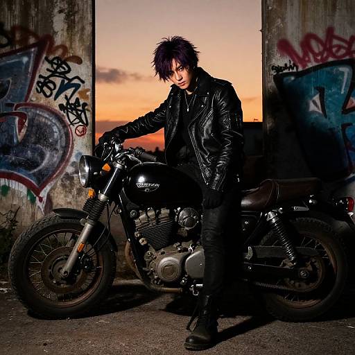 Mysterious Rider at Sunset