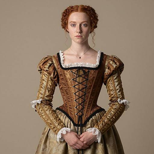 Elegant Elizabethan Portrait of a Young Woman