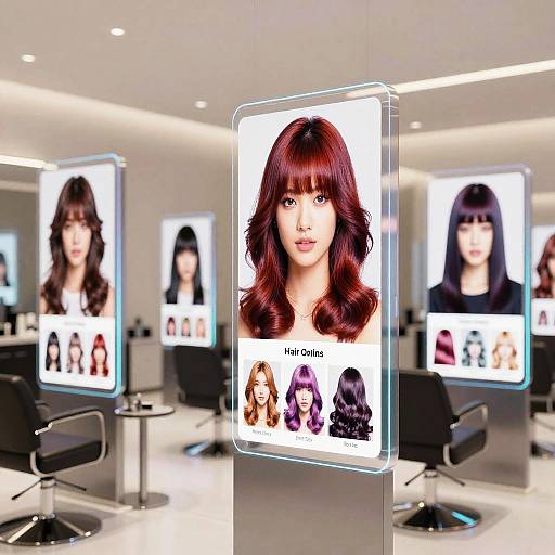 Futuristic AR Hair Color Salon