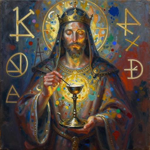 Expressionistic Medieval Alchemist Art