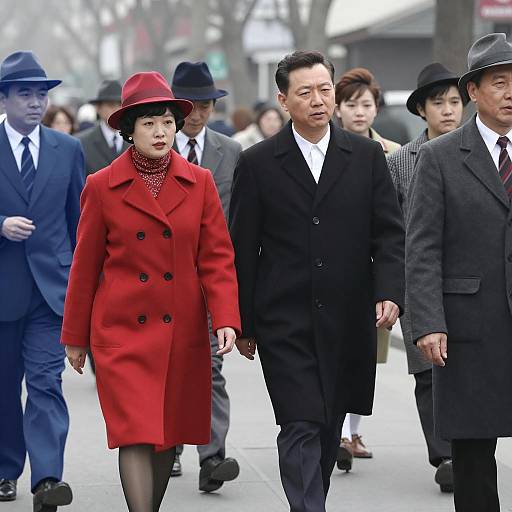 1960s Street Scene with Color Overlays