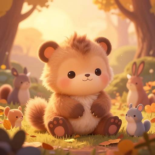 Adorable Orc Baby in Magical Woodland