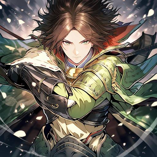 Illustration of Mouri motonari (sengoku basara), sengoku basara in the style of Shunsuke