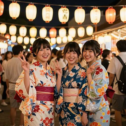 Thick Anime Girls at Summer Festival