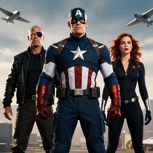 Dynamic Superhero Trio in Action