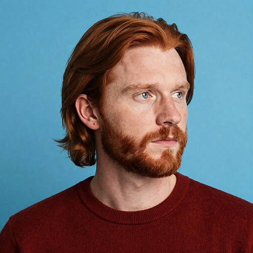 Intense Red-Haired Man Portrait