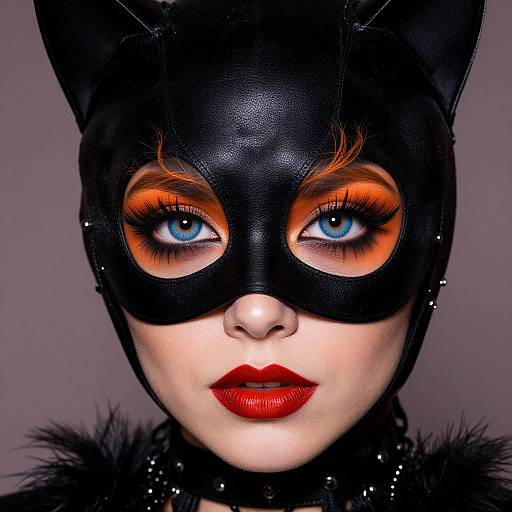 Catwoman HDR Black Orange Highlights