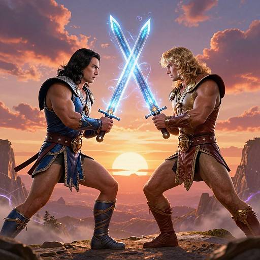 Conan vs He-Man Epic Sunset Duel