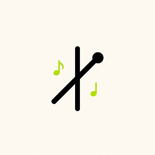 Minimalist Drumstick Icon Design