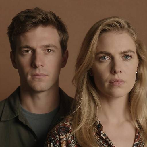 Serious Man and Woman Portrait