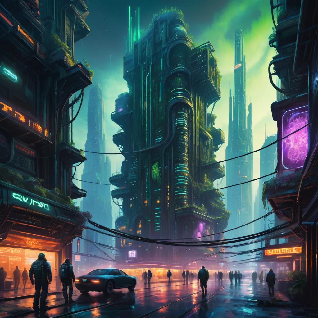 Navigating a Biopunk Dystopian City