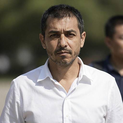 Serious Middle-Aged Man Outdoors