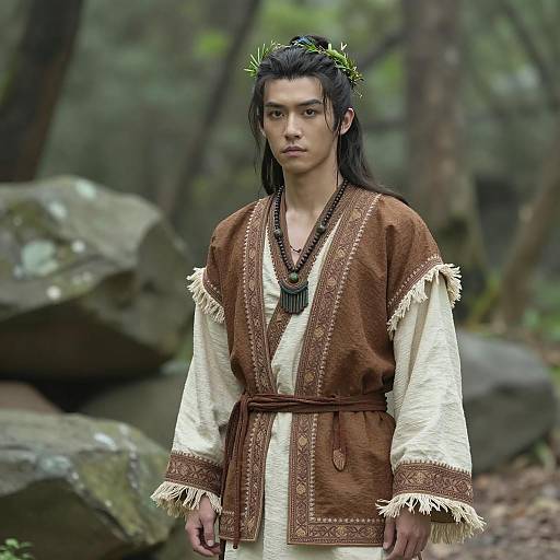 Ethereal Tribal Costume Portrait in Nature