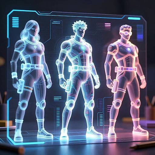 Futuristic Holographic Character Generator