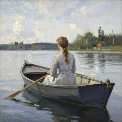 Woman in a Boat, 1922 Painting