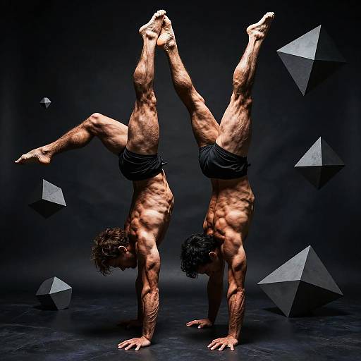 Dynamic Gay Muscle Duo Art