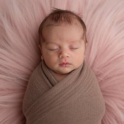 Serene Newborn in Cozy Blanket Setting