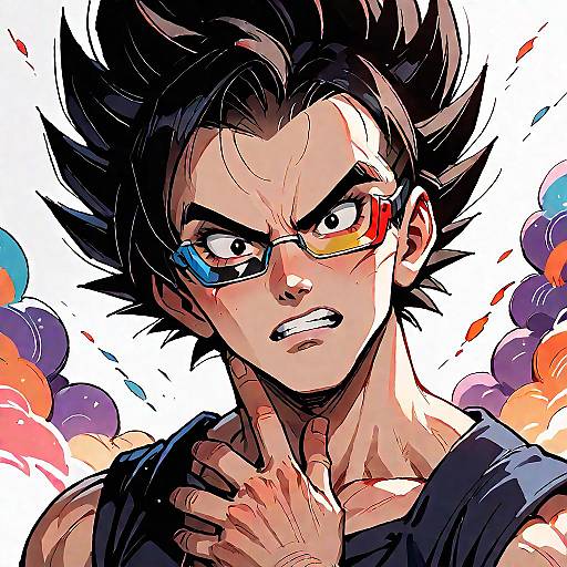 Angry Vegeta Portrait with Scouter