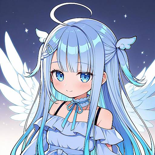 Illustration of Amatsuka uto, indie virtual youtuber in the style of Funamusea (artist)