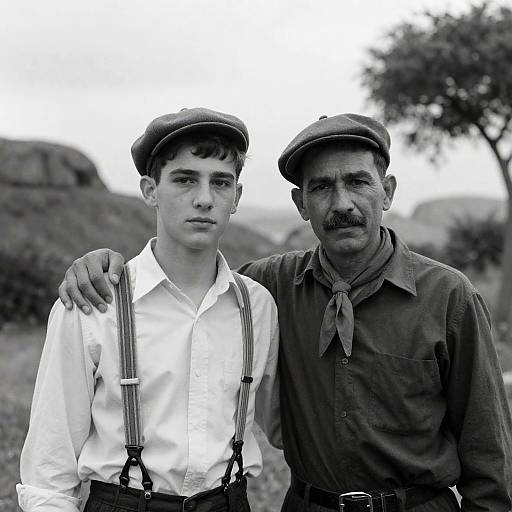 Vintage Duo: Captured in Black and White