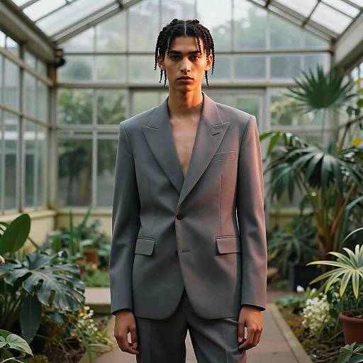 Four-Strand Braid Non-Binary Fashion Editorial