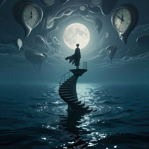 Surreal Seascape Beneath Dreamlike Waves