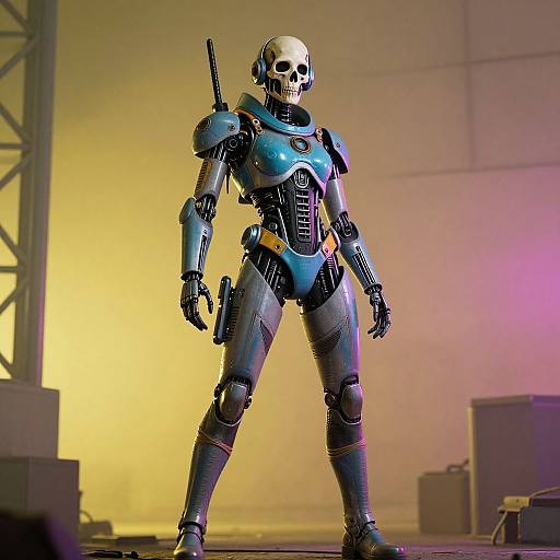 Vaporwave Cyborg Space Pirate VFX