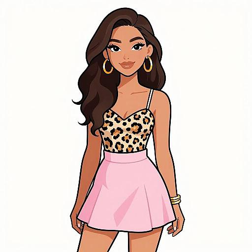 Smiling Woman in Leopard Print Cami