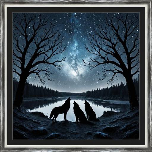 Mystical Bifrost River in Cosmic Night