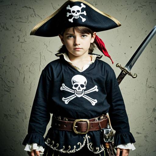Boy in Pirate Costume with Sword