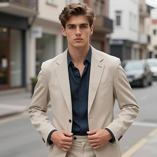 Stylish Young Man in Urban Setting