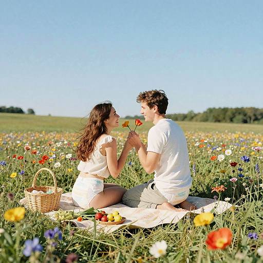 Joyful Diaper Couples Picnic Scene