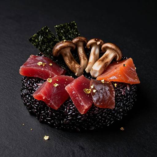 Artistic Dark Sushi Assortment
