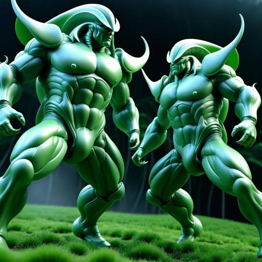 Hyperrealistic Herculoids in Action Pose