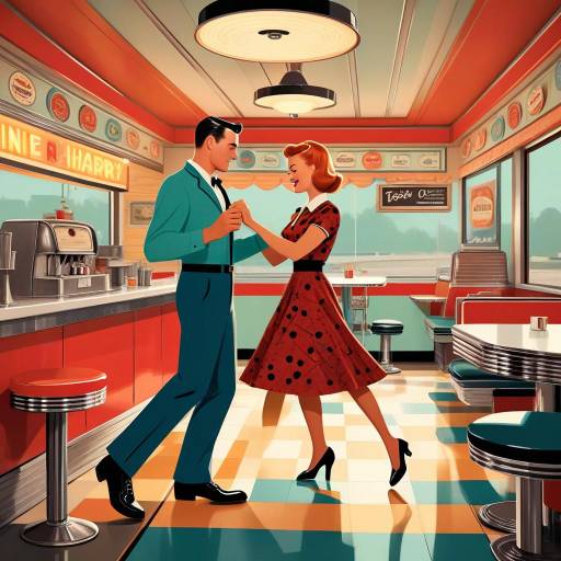 Mid-Century Dance in Retro Diner