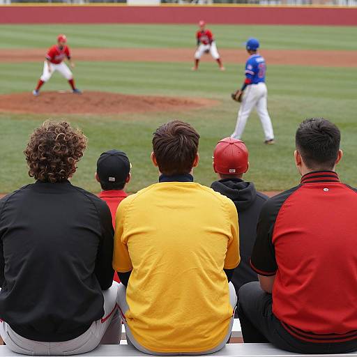 Vibrant Baseball Game on Bleachers