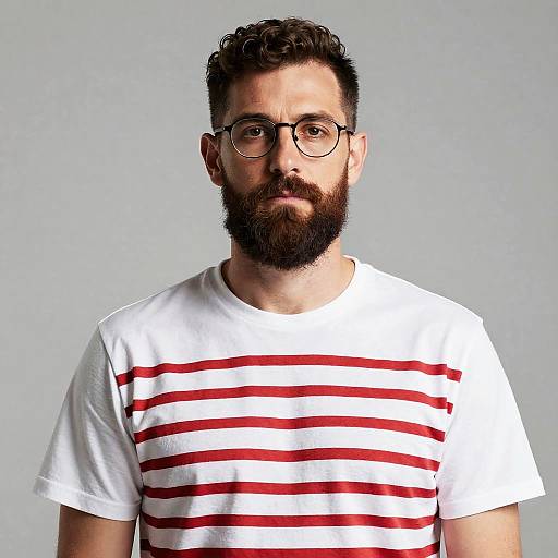 Minimalist Bearded Coach Logo Design