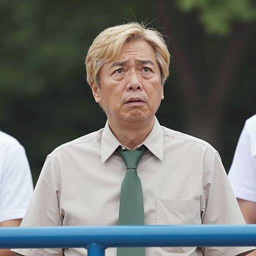 Concerned Man in Nature Setting