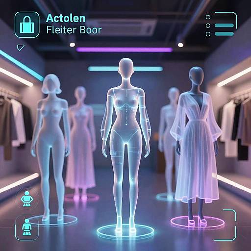 Futuristic AR Fashion Try-On Interface