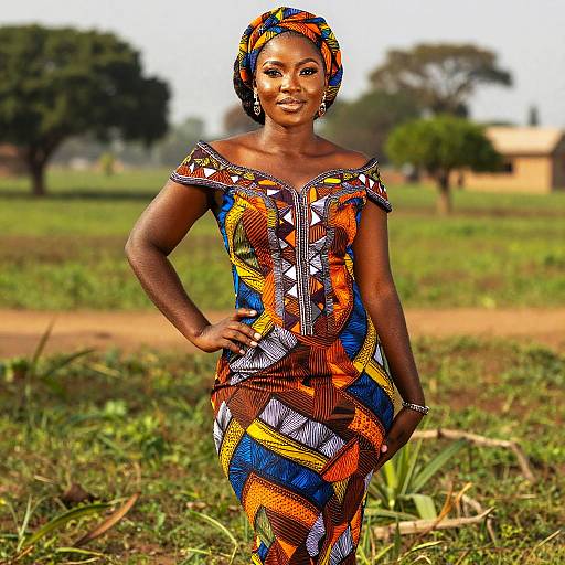 Confident Nigerian Woman in Traditional Attire