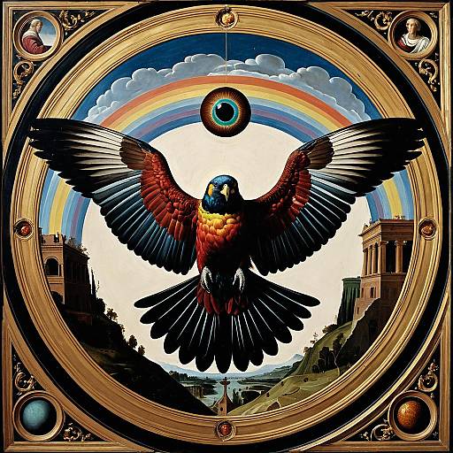 Mythical Rainbow Ophanim in Motion