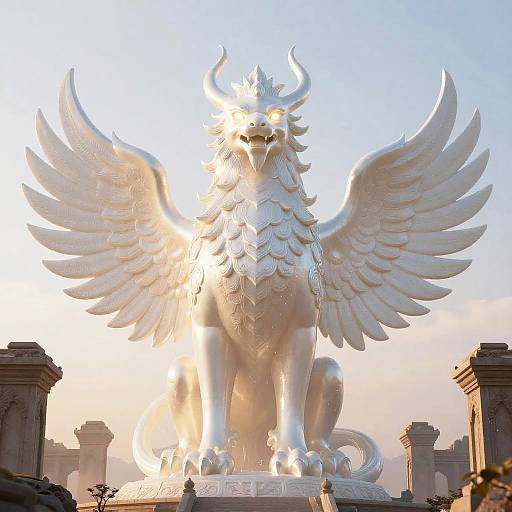 Celestial Griffin at Radiant Dawn