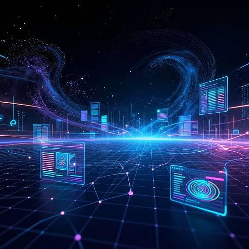 High-Tech AI Grid Background